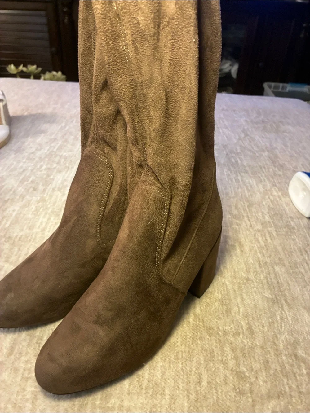 Chestnut Suede Over-the-Knee Women's Boots